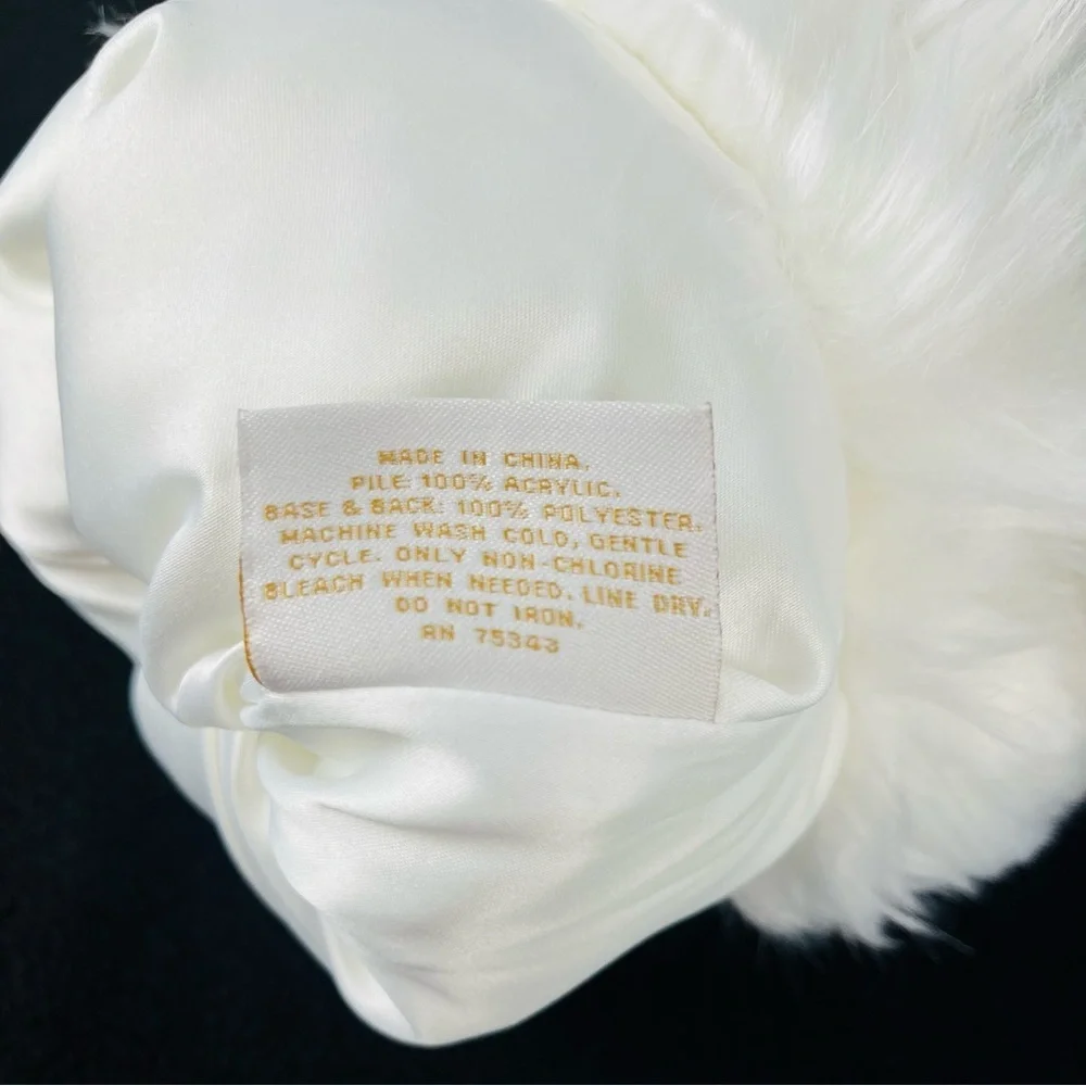 Nicole Miller Home Faux Fur Stocking White Ivory RN 75343